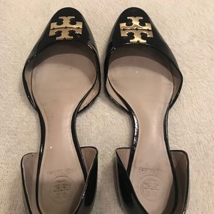 Tory Burch Raleigh D’Orsay Ballet in Black size 8